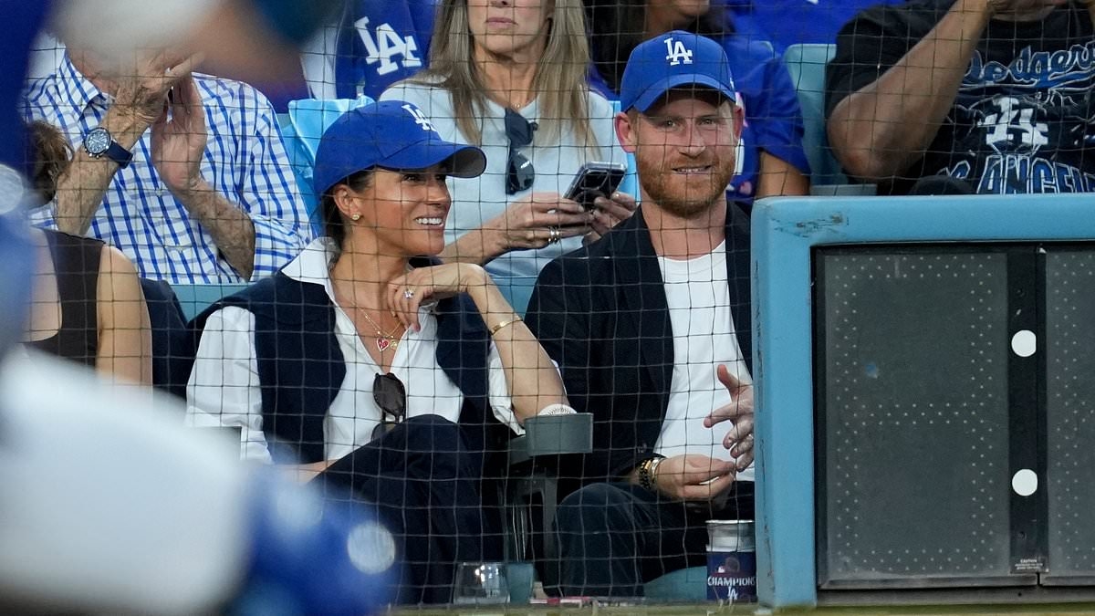 Meghan and Harry spotted enjoying a front-row date night at Dodgers' World Series game