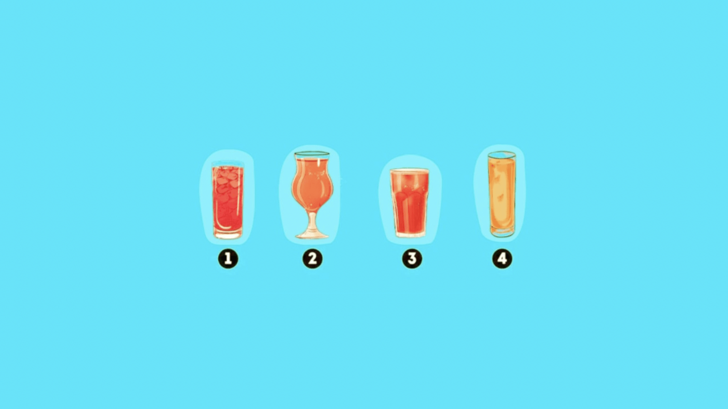 IQ-test: Alleen mensen met een IQ >130 kunnen herkennen welk glas het meeste sap bevat