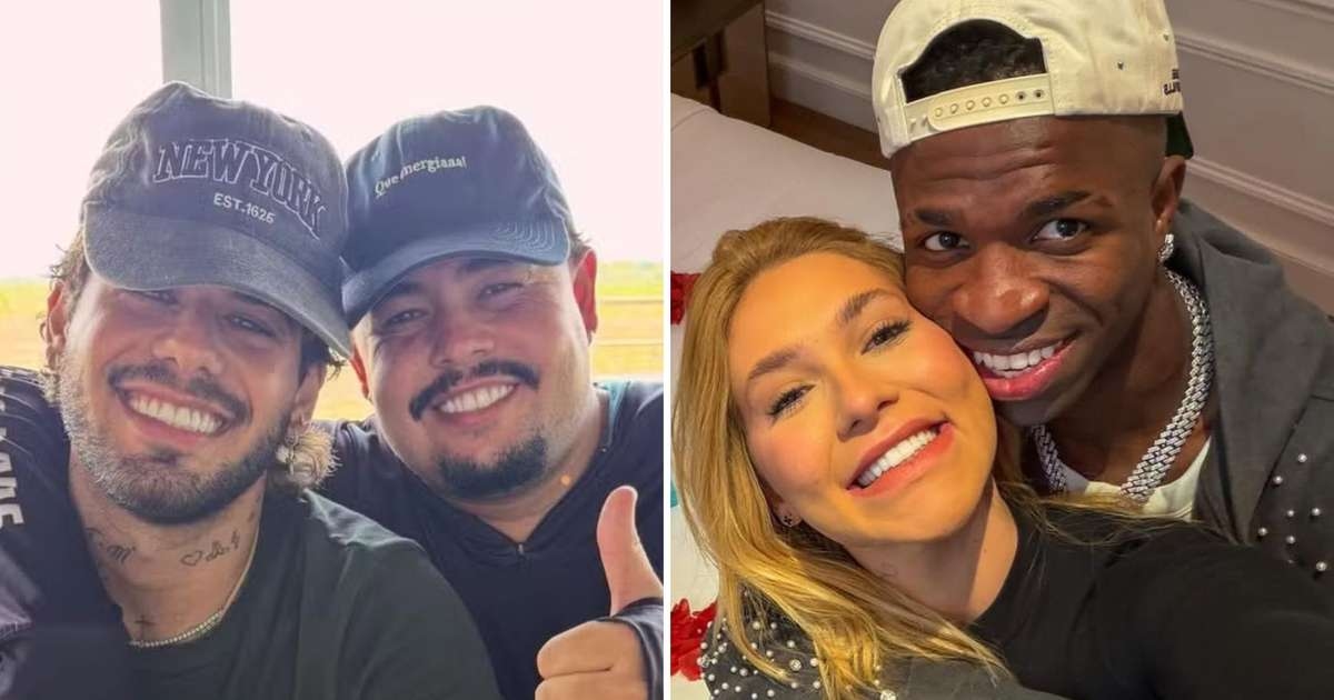 Лучший друг Зе Фелипе взаимодействует с постом Вирджинии и Вини-младшего.