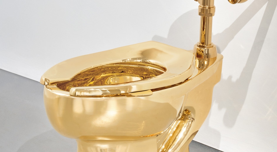 There was a banana worth 6 million, now there will be... a golden toilet. Is that still art?
