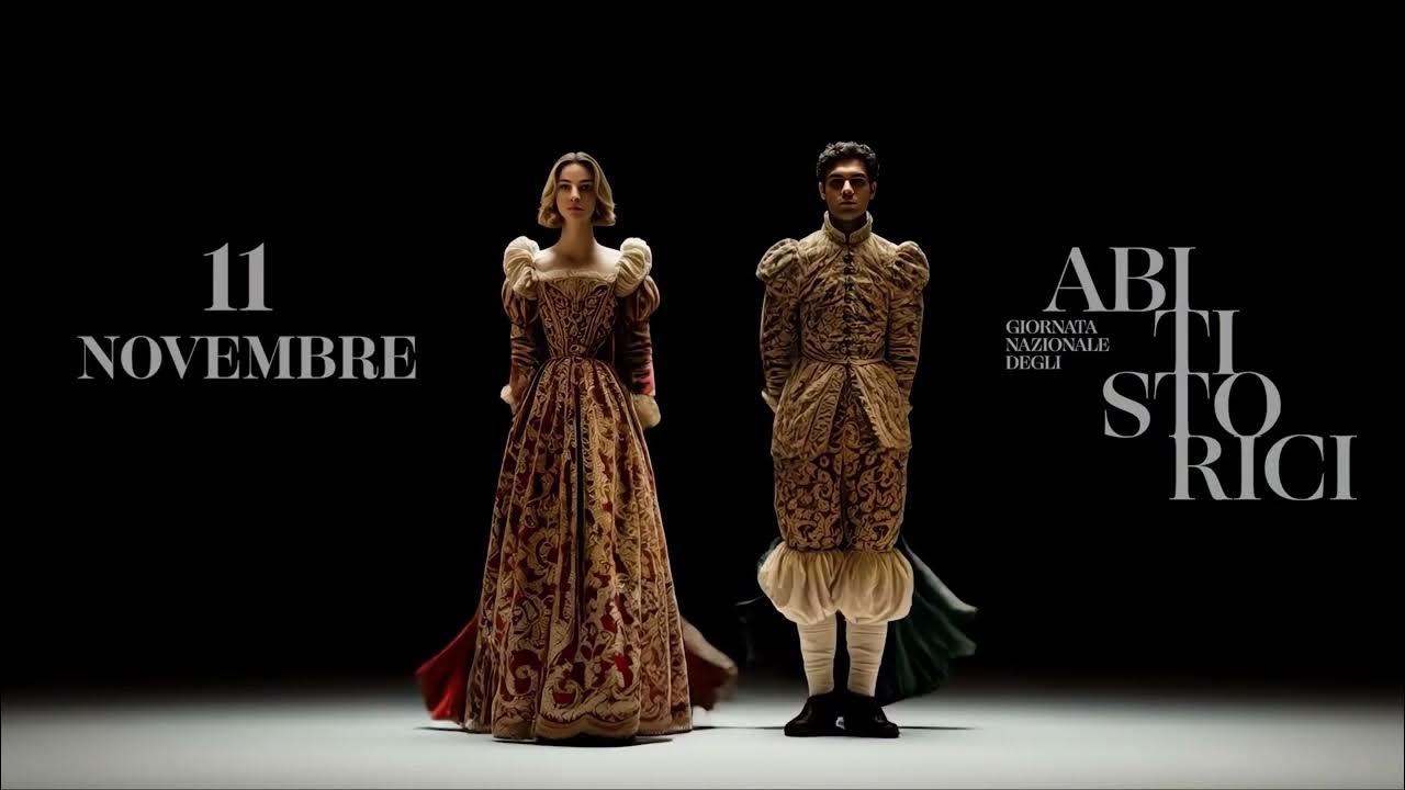 Veranstaltungen, erster Nationaler Tag der historischen Kostüme: Hier sind das offizielle Logo und die Werbung.