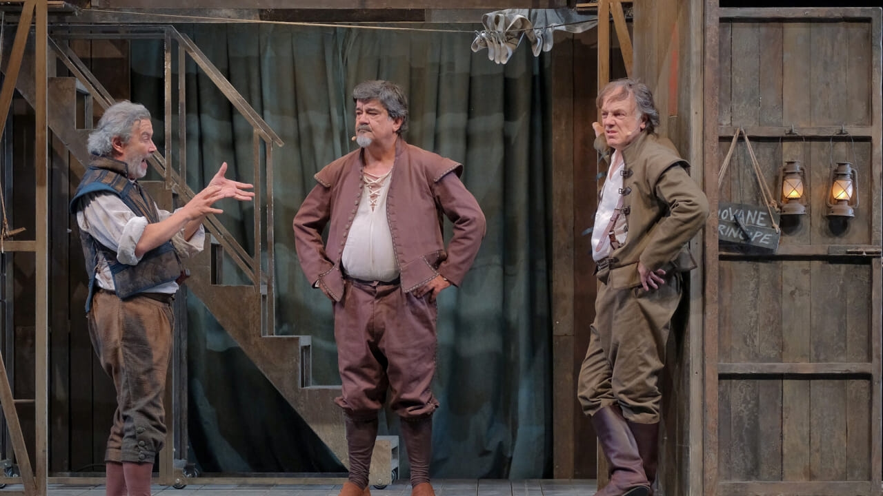 "Rosencrantz and Guildenstern Are Dead" wordt opgevoerd in het Ambra Jovinelli Theater.